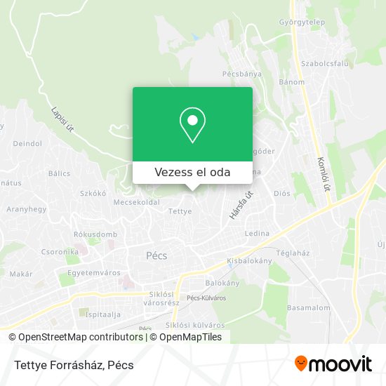 Tettye Forrásház térkép