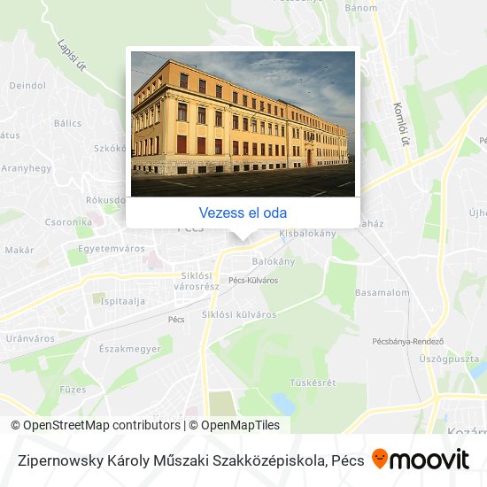 Zipernowsky Károly Műszaki Szakközépiskola térkép