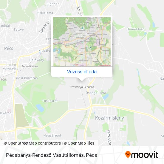 Pécsbánya-Rendező Vasútállomás térkép