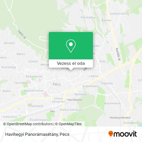 Havihegyi Panorámasétány térkép