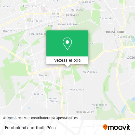 Futobolond sportbolt térkép