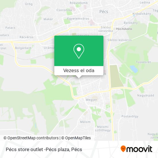 Pécs store outlet -Pécs plaza térkép