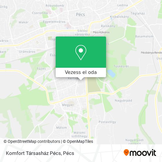 Komfort Társasház Pécs térkép