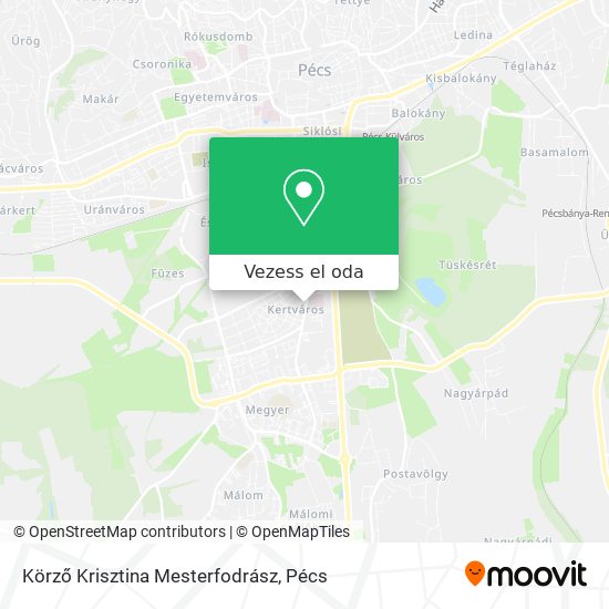 Körző Krisztina Mesterfodrász térkép