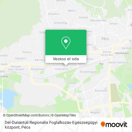Dél-Dunántúli Regionális Foglalkozás-Egészségügyi központ térkép