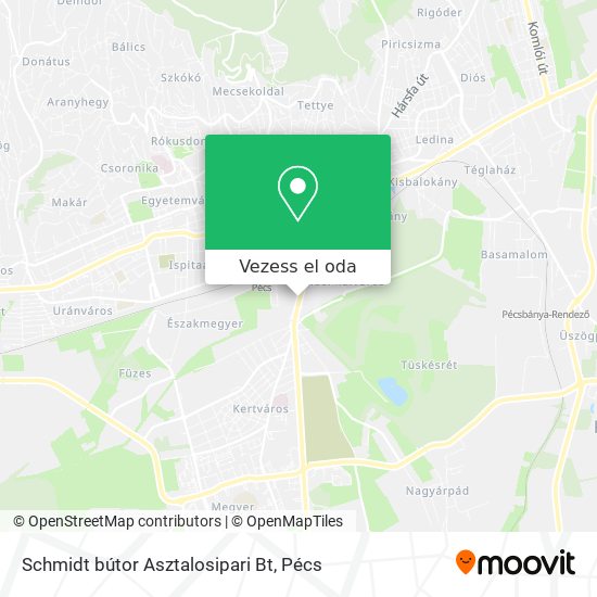 Schmidt bútor Asztalosipari Bt térkép