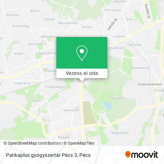 Patikaplus gyógyszertár Pécs 3 térkép