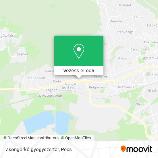 Zsongorkő gyógyszertár térkép