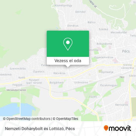 Nemzeti Dohánybolt és Lottózó térkép