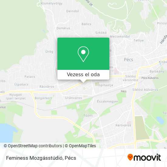 Feminess Mozgásstúdió térkép