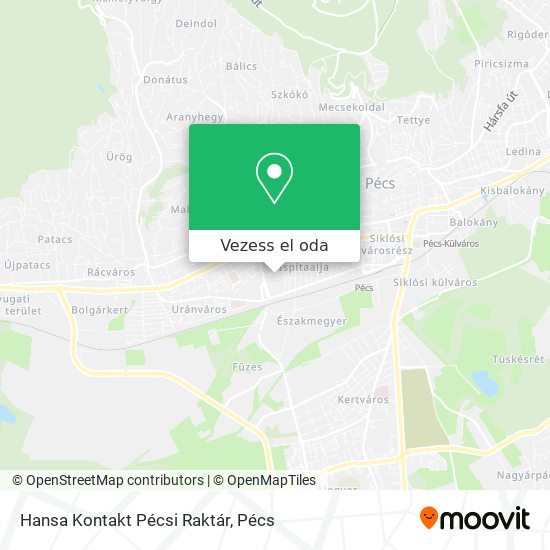 Hansa Kontakt Pécsi Raktár térkép