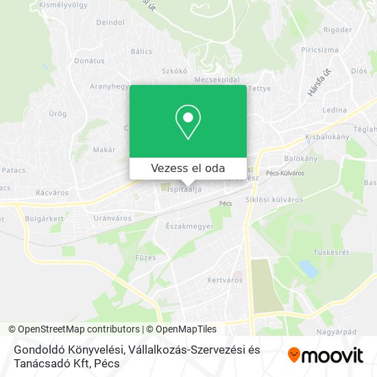 Gondoldó Könyvelési, Vállalkozás-Szervezési és Tanácsadó Kft térkép