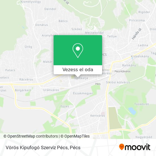 Vörös Kipufogó Szervíz Pécs térkép