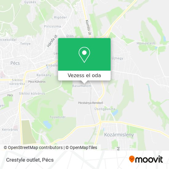 Crestyle outlet térkép