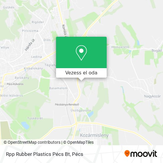 Rpp Rubber Plastics Pécs Bt térkép