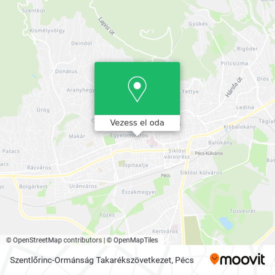 Szentlőrinc-Ormánság Takarékszövetkezet térkép