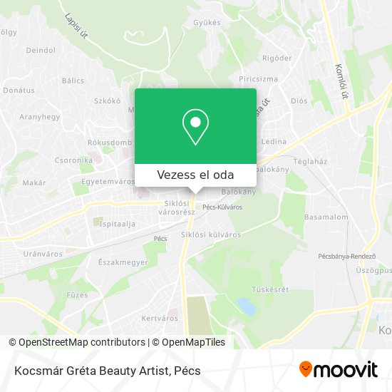 Kocsmár Gréta Beauty Artist térkép