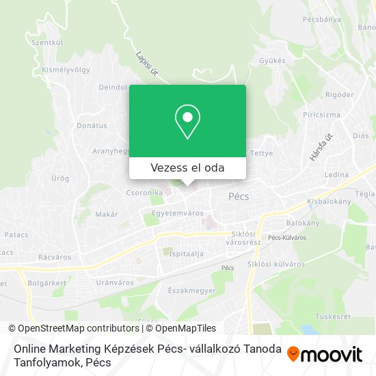 Online Marketing Képzések Pécs- vállalkozó Tanoda Tanfolyamok térkép