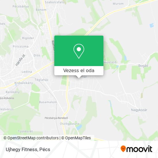 Ujhegy Fitness térkép
