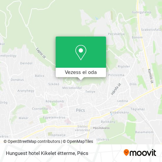 Hunguest hotel Kikelet étterme térkép