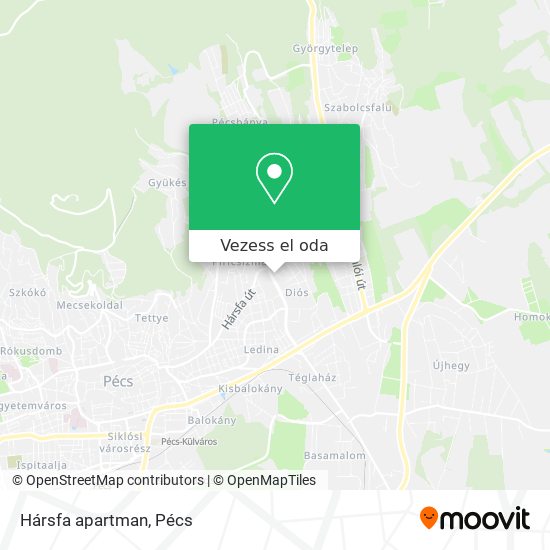 Hársfa apartman térkép
