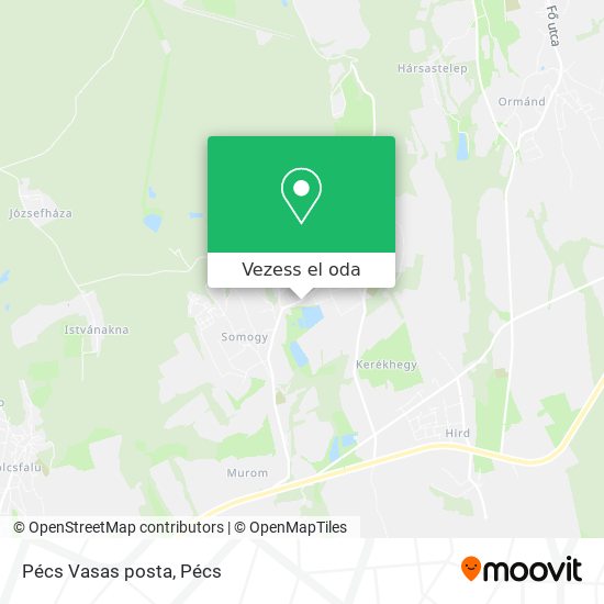 Pécs Vasas posta térkép