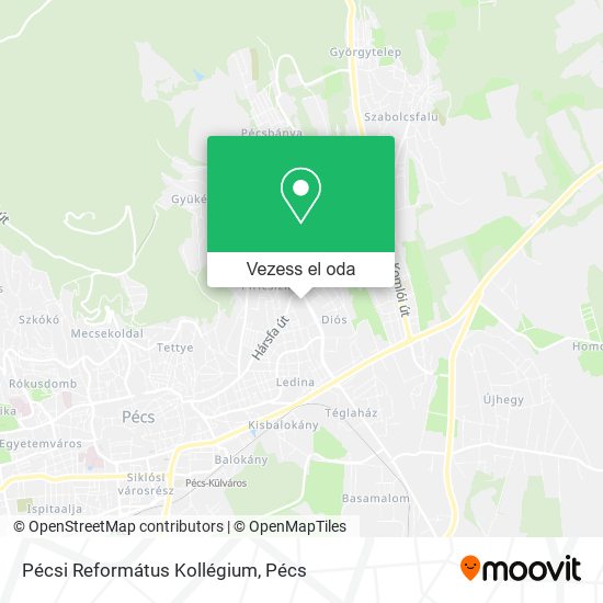 Pécsi Református Kollégium térkép