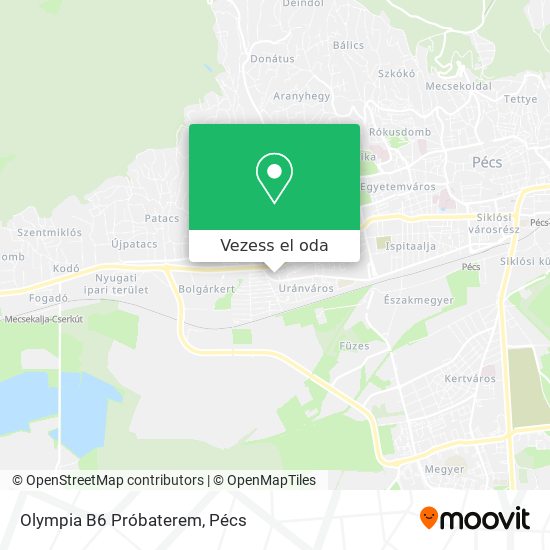 Olympia B6 Próbaterem térkép