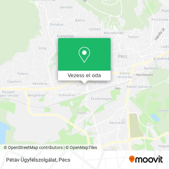 Pétáv Ügyfélszolgálat térkép