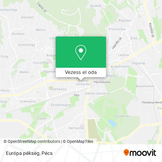 Európa pékség térkép
