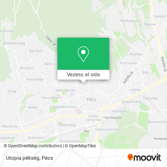 Utopia pékség térkép