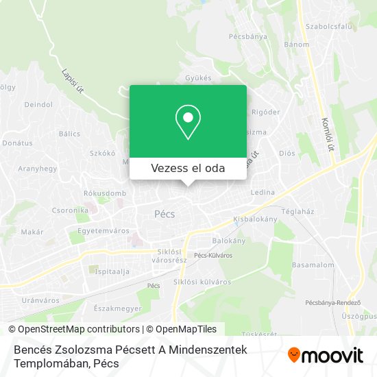 Bencés Zsolozsma Pécsett A Mindenszentek Templomában térkép