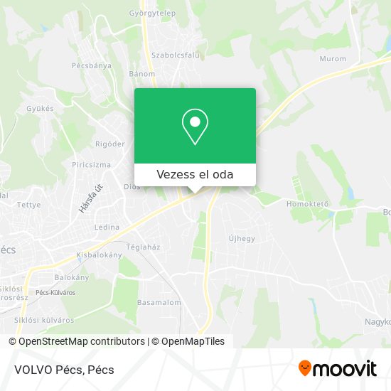 VOLVO Pécs térkép