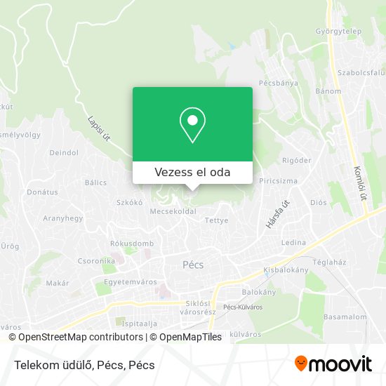 Telekom üdülő, Pécs térkép