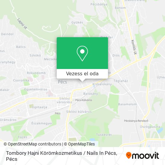 Tombory Hajni Körömkozmetikus / Nails In Pécs térkép