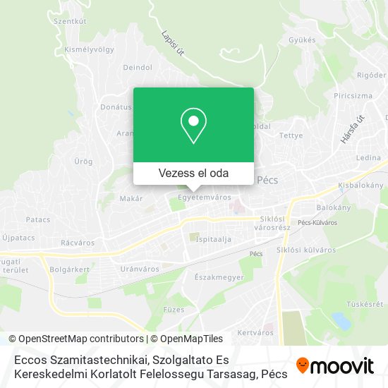 Eccos Szamitastechnikai, Szolgaltato Es Kereskedelmi Korlatolt Felelossegu Tarsasag térkép