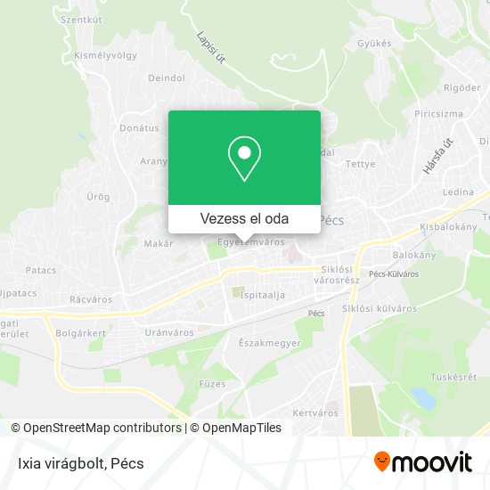 Ixia virágbolt térkép