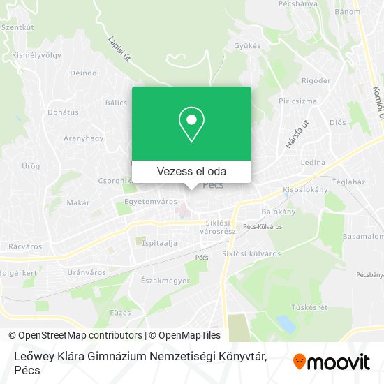 Leőwey Klára Gimnázium Nemzetiségi Könyvtár térkép