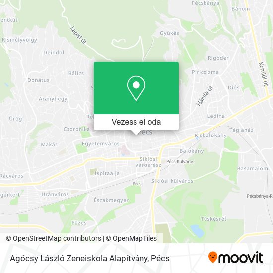 Agócsy László Zeneiskola Alapítvány térkép