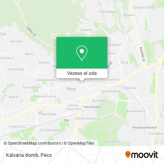 Kálvária domb térkép