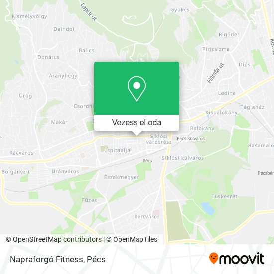 Napraforgó Fitness térkép
