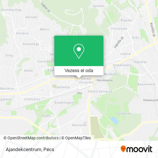Ajandekcentrum térkép