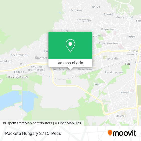Packeta Hungary 2715 térkép