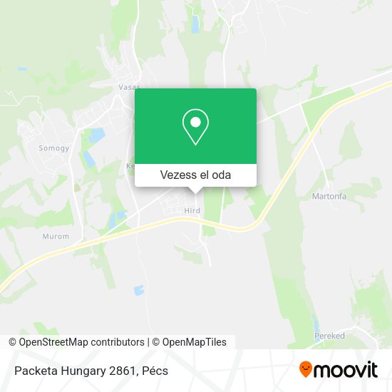 Packeta Hungary 2861 térkép
