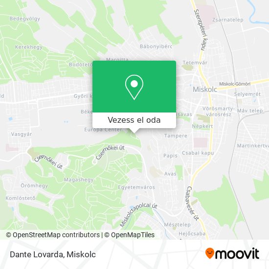 Dante Lovarda térkép