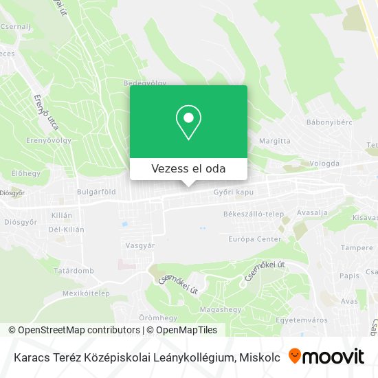 Karacs Teréz Középiskolai Leánykollégium térkép