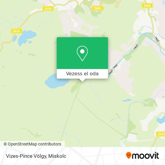 Vizes-Pince Völgy térkép