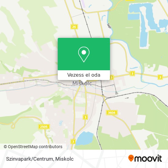 Szinvapark/Centrum térkép