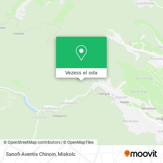 Sanofi-Aventis Chinoin térkép