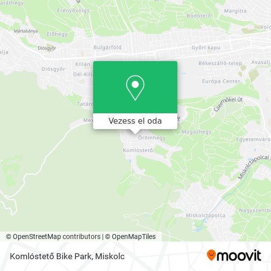 Komlóstető Bike Park térkép